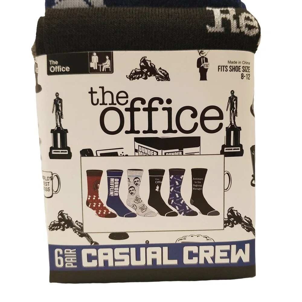 The Office Casual Crew Socks-6 Pairs